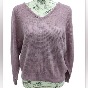 Paris Star women's vintage dusty rose knitted pullover sweater size S